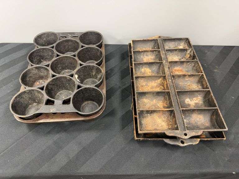 Cast Iron Baking Pans - Muffins/Popovers and Cornbread