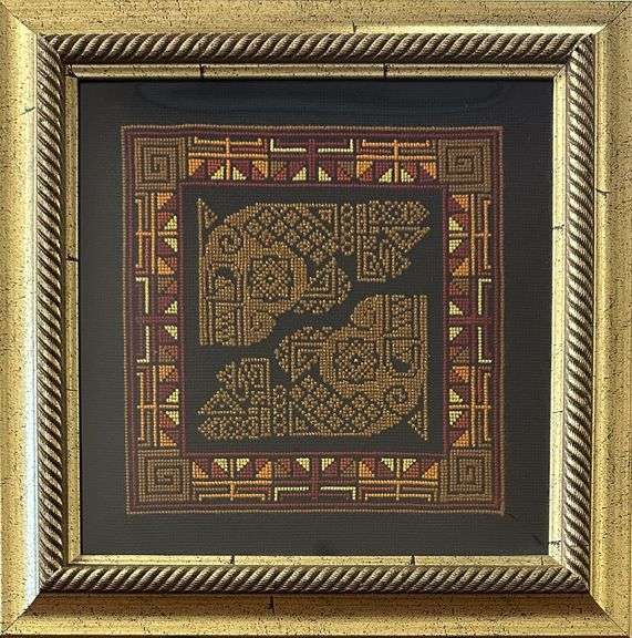 Aztec Runes Fish 'Aztec Fish' by Elena Sizova - Bartlett Auctions Inc.