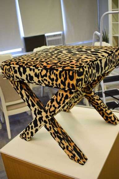 Cheetah Footstool / Vanity Chair