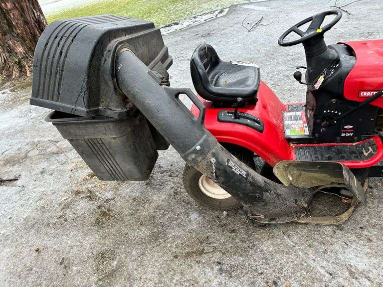GARAGE LOT Craftsman Riding Mower 917 with 2 Bin Bagger Bartkus