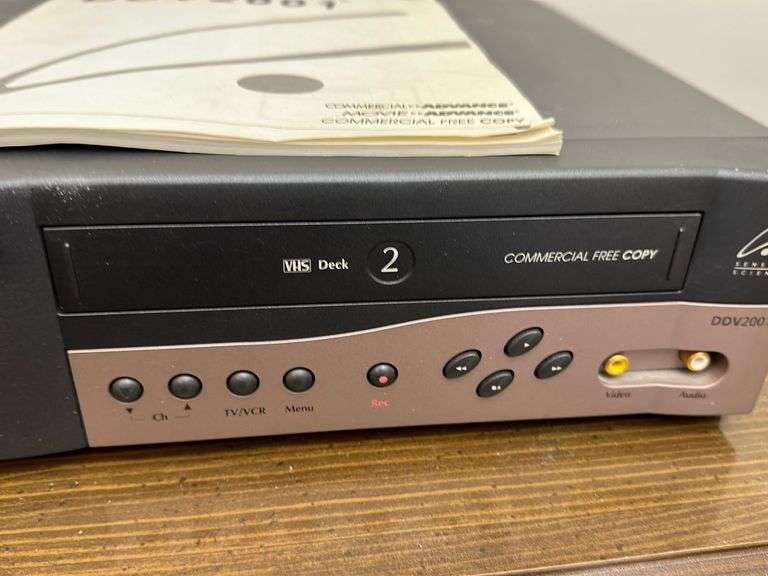 Go Video DDV2001 VHS Dual Deck VCR Copy Tapes Remove Commercials