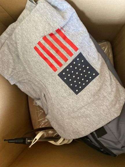 Misc Box of Afghan Seat Cushions T Shirts ++