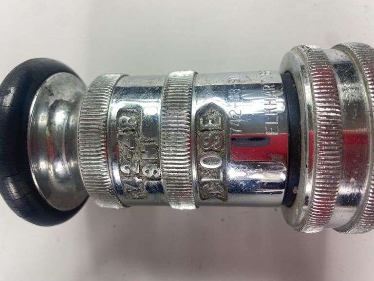 Vintage Fire Hose Nozzle Spray Chrome Firefighter