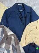 LOT Vintage Farm Jacket Clothing: LL Bean Flannel Mechanics Lightweight Windbreakers 1960s 70s