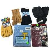Vintage Farm Mens Clothing: New Chore Gloves Leather Socks T Shirts