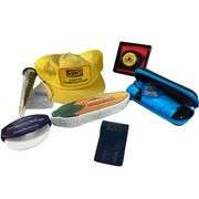 Mixed Lot Farm Brands: KENT LaOtto Farms Supplies Pioneer Measuring Tape Pizza Cutter & More