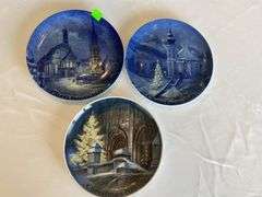 HOUZE ART Color Winter Trees Bar Glasses Blanket Throw US Flag Cobalt Plates