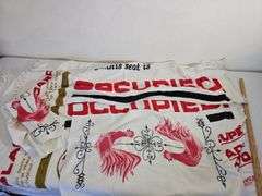 Vintage 1960s 2 TWA Airlines Towels in Seat Saver Pattern + Rooster Towels