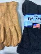Vintage Farm Mens Clothing: New Chore Gloves Leather Socks T Shirts