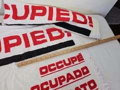 Vintage 1960s 2 TWA Airlines Towels in Seat Saver Pattern + Rooster Towels