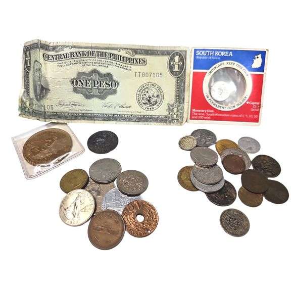 Misc Foreign Non-US Coins & Bill
