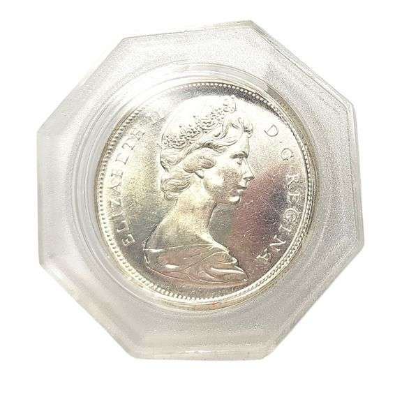 1967 Canada Canadian Dollar Coin .800 Silver in Case