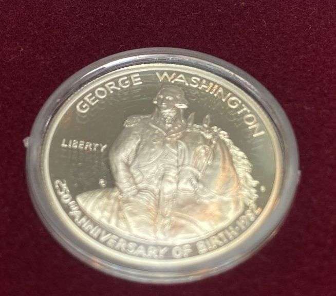 1982 George Washington Commemorative .90 Silver Coin 250th Birthday