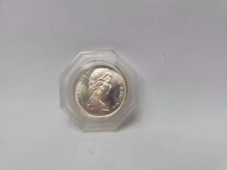 1967 Canada Canadian Dollar Coin .800 Silver in Case