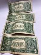 LOT of QTY=4: (J) 1963B $1 Federal Reserve Barr Note