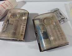 Antique First Aid Bandaid Metal Tins Red Cross Bandage Boxes Gillette Adjustable Razors