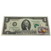 Uncirculated Apr 13 1976 $2 Bill First Day Issue with Chemistry Stamp Huntertown Indiana