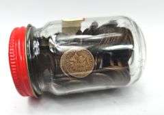 Jar of Antique US Indian Head Cents Penny Pennies