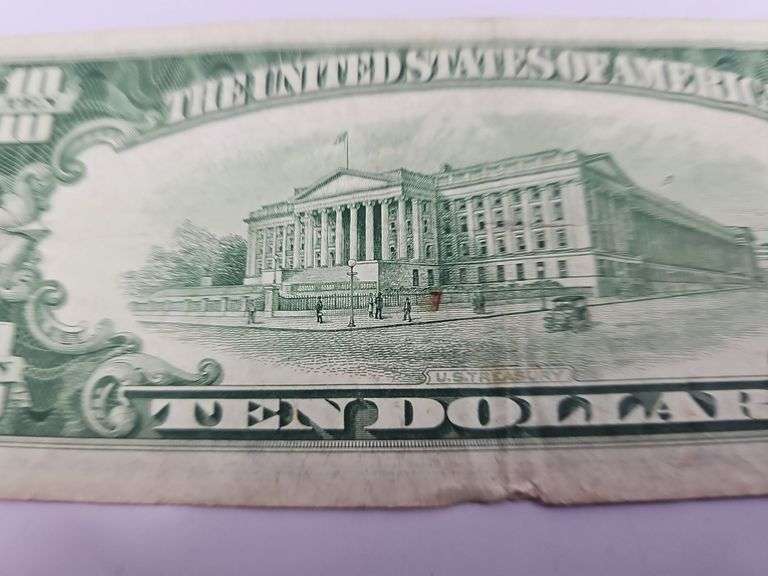 1950 A Series US $10 Bill Ten Hamilton Currency