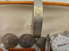 Misc LOT Coins Silver Foreign US Old Timer Pocket Knife Stop Watch