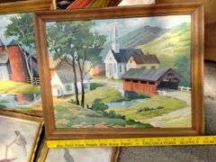Pickers LOT: Vintage Wall Art Mosaic Paint By Number Birds Ladies