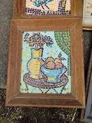 Pickers LOT: Vintage Wall Art Mosaic Paint By Number Birds Ladies