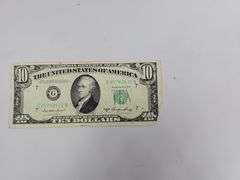 1950 A Series US $10 Bill Ten Hamilton Currency