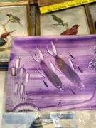 Pickers LOT: Vintage Wall Art Mosaic Paint By Number Birds Ladies