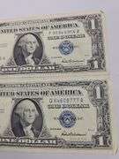QTY=2 1957 Blue $1 Silver Certificates