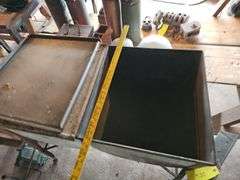 Primitive Kitchen Double Sink with Rolling Frame & Tray