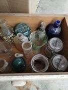 Pickers LOT: Drawer Canning Jars Bale Tops Jadeite Creamer