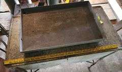 Primitive Kitchen Double Sink with Rolling Frame & Tray