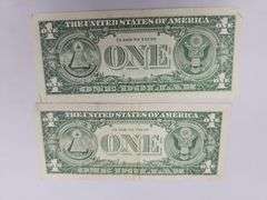 QTY=2 1957 Blue $1 Silver Certificates