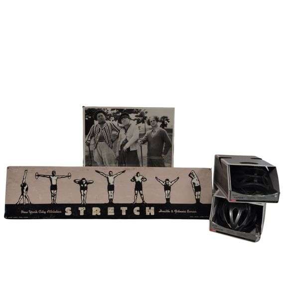Decor Wall Art Athletics Stretch Canvas 3 Stooges + Bike Helmets