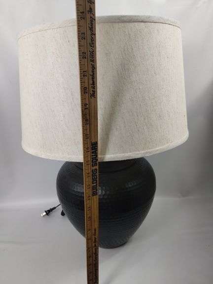 Furniture Metal Magazine Rack & MCM Style Lamp Hammered Metal Copper Look