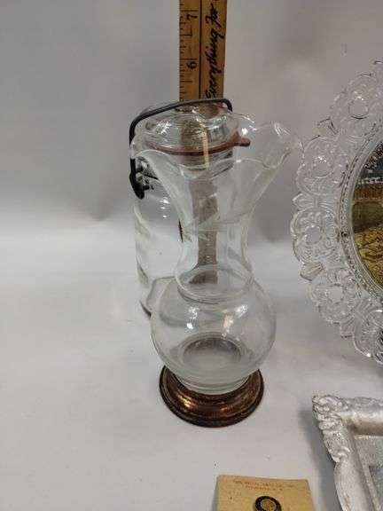 Vintage Collectibles Souvenir Plate 1904 Worlds Fair Jars Finial Ashtrays