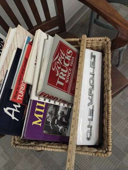 Pickers LOT: Midcentury Office Chair Step-Stool Automotive Books Chevy Badges