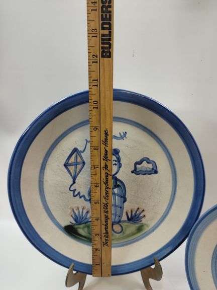 Hadley Pottery Country Scene DONKEY +Plates Bowls