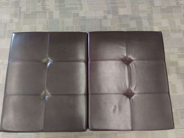 Furniture Ottoman Foot Stool Leather Look Hidden Storage