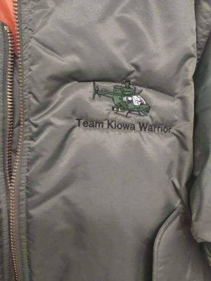 Men's NWT Flight Jacket Team Kiowa Warrior & Wichita Police Department Sweatshirt Sz M