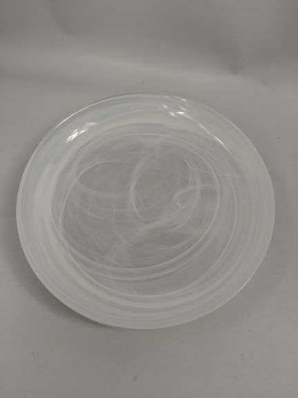 Dish Set Murano Swirl White Dinner Plates Bowls 4 3-Pc Settings Crate & Barrel