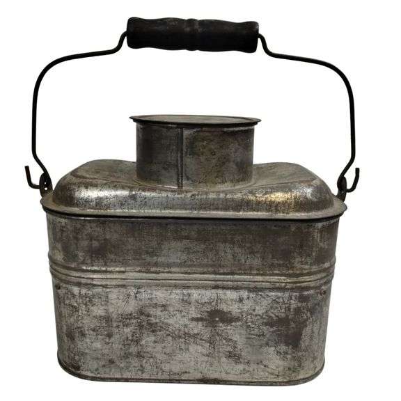 Steel Railroad or Miner Worker Lunch Box Lid Insert