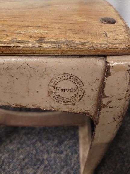 Pickers LOT: Vintage School Chairs Step Ladder Cane Seat Basin