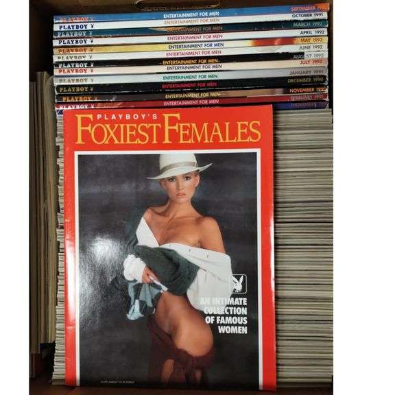 Box of Playboy Magazines 1990s