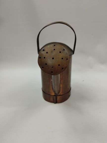Antique 8" Copper French Watering Can + Cow Bell Cast