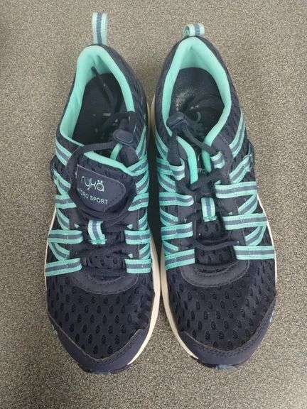 Women's Ryka Hydro Sport Size 7.5 Shoes Navy Aqua
