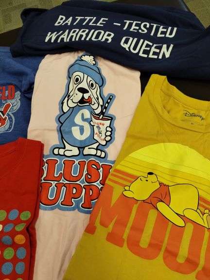 Ladies Clothing LOT Novelty T-Shirts Slush Puppie Pooh Lost in Space