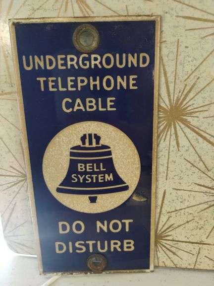 Pickers LOT: Antique Vintage BELL Telephone Systems Enamel Steel Sign Atomic Clipboard