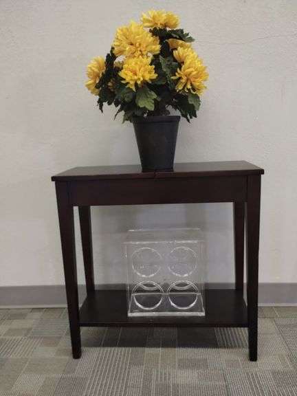 Furniture Plant Stand Wine Table Hidden Storage +Rack Plant