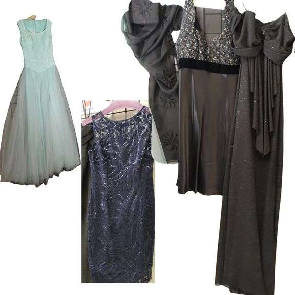 Ladies Formal Gowns Evening Wear Vintage LOT of 4 INXS Alyse Tahari S/M